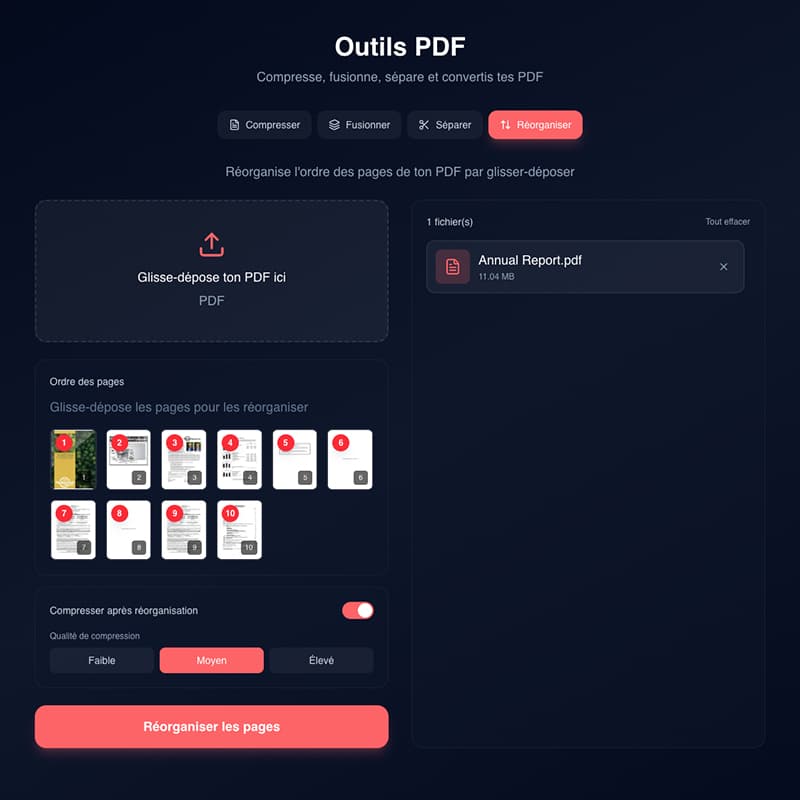 Aperçu des outils PDF
